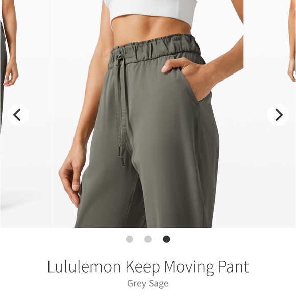 Lululemon Keep Moving Pant Grey Sage, Size 2 - Picture 3 of 6